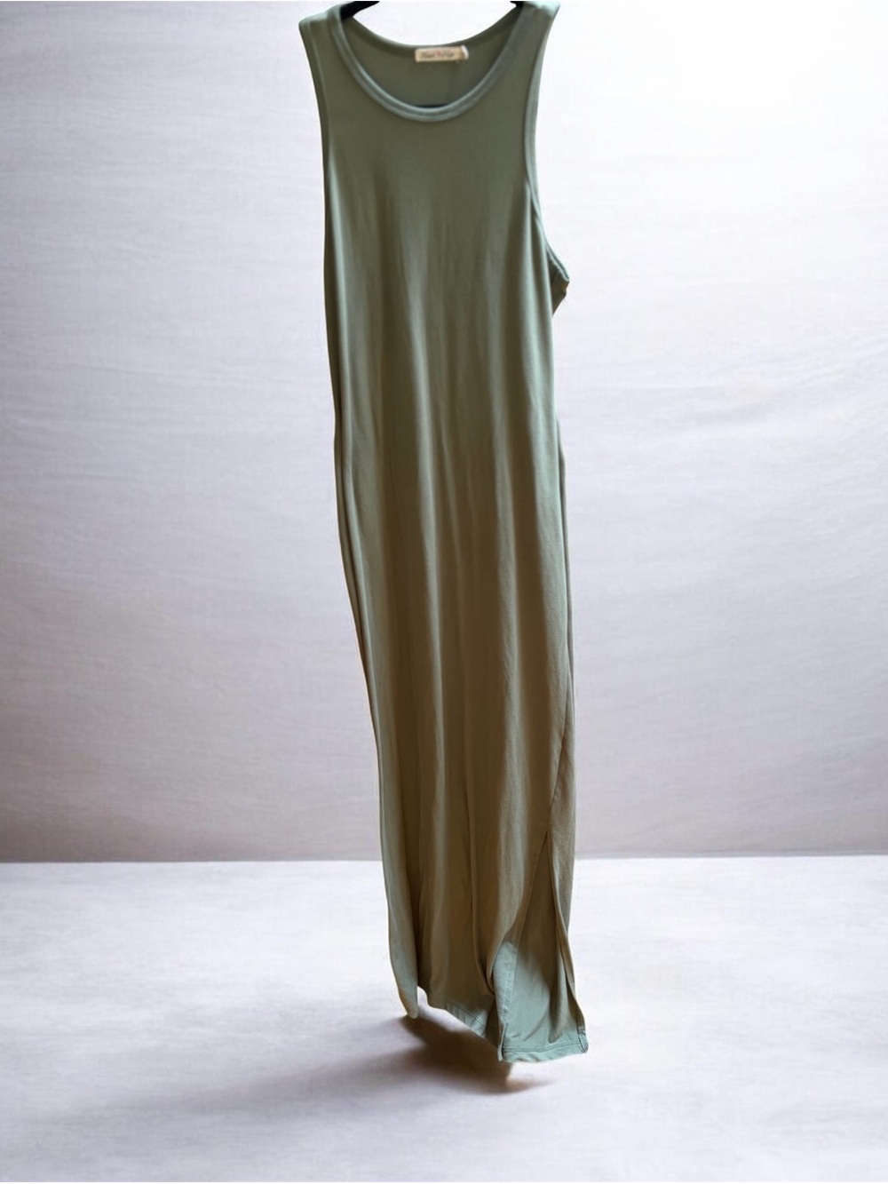 Heart & Hips Maxi Dress Sleeveless Sage Green Size Large